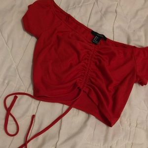 Forever21 red cropped top